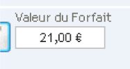 Valeur du forfait